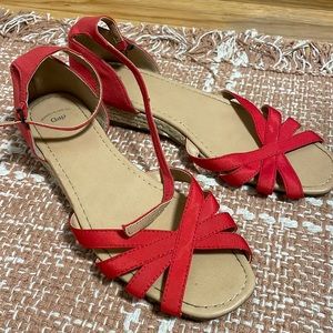Red sandals